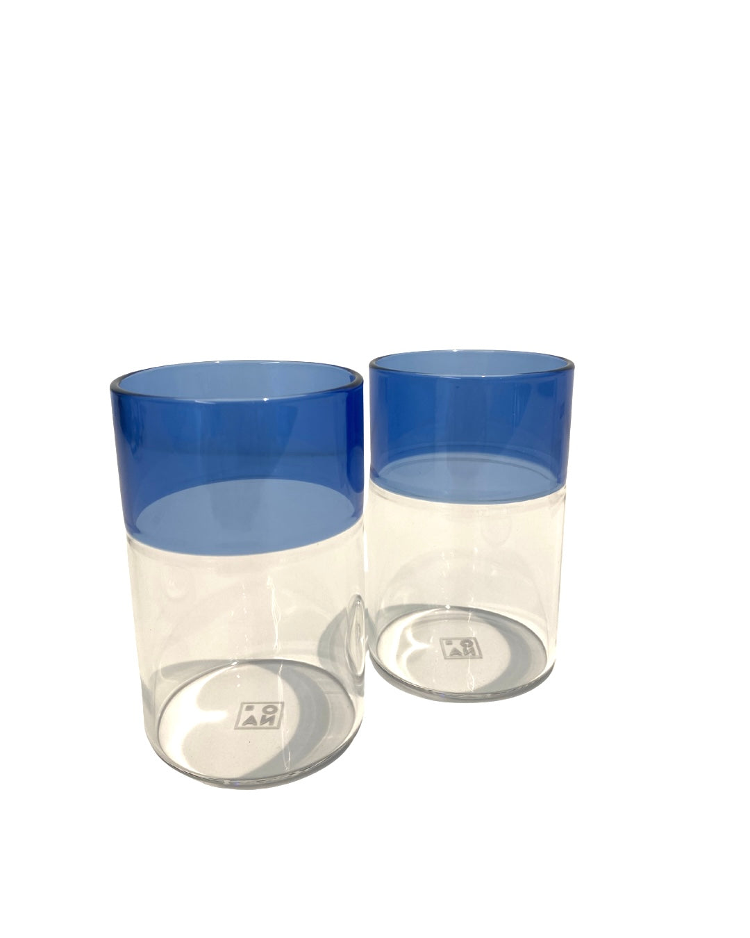 Set de 2 verres bicolores bleu ONA (36,5 cl)
