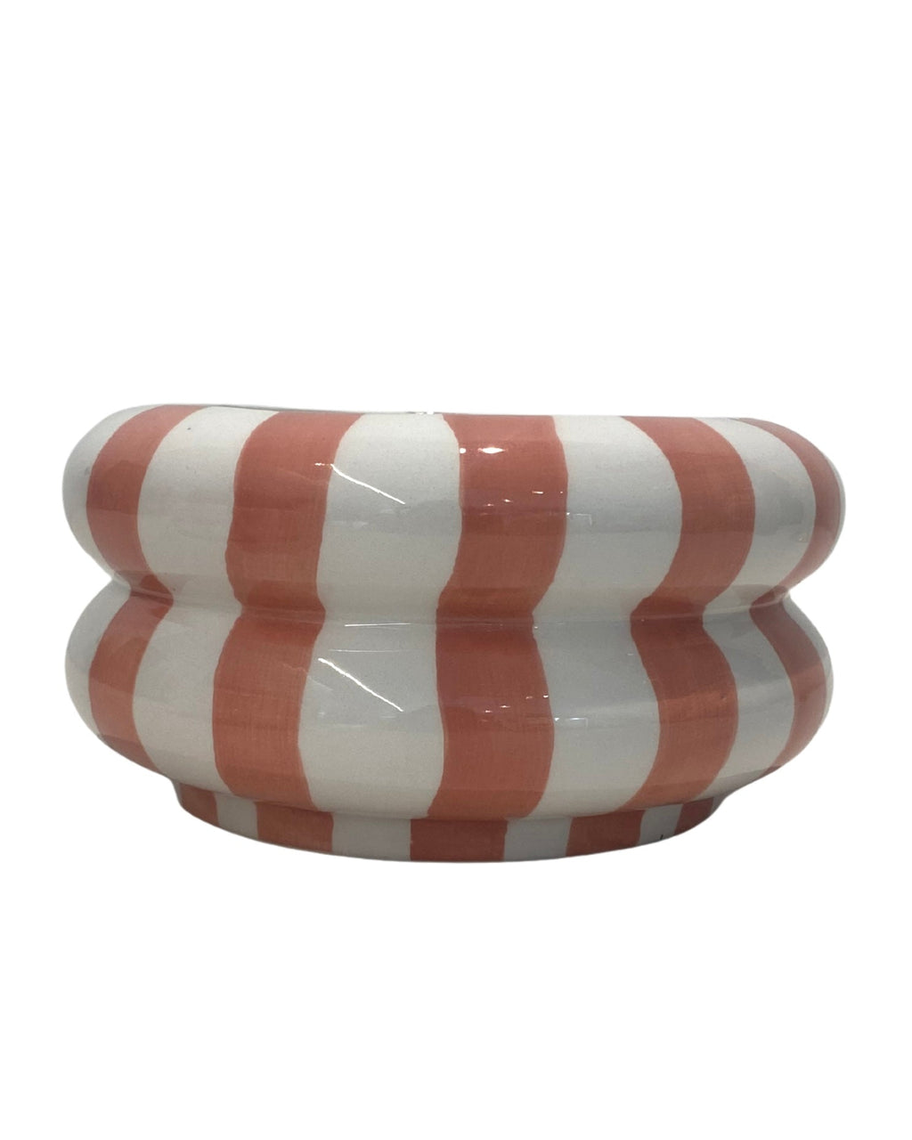 Bol rayé terracotta