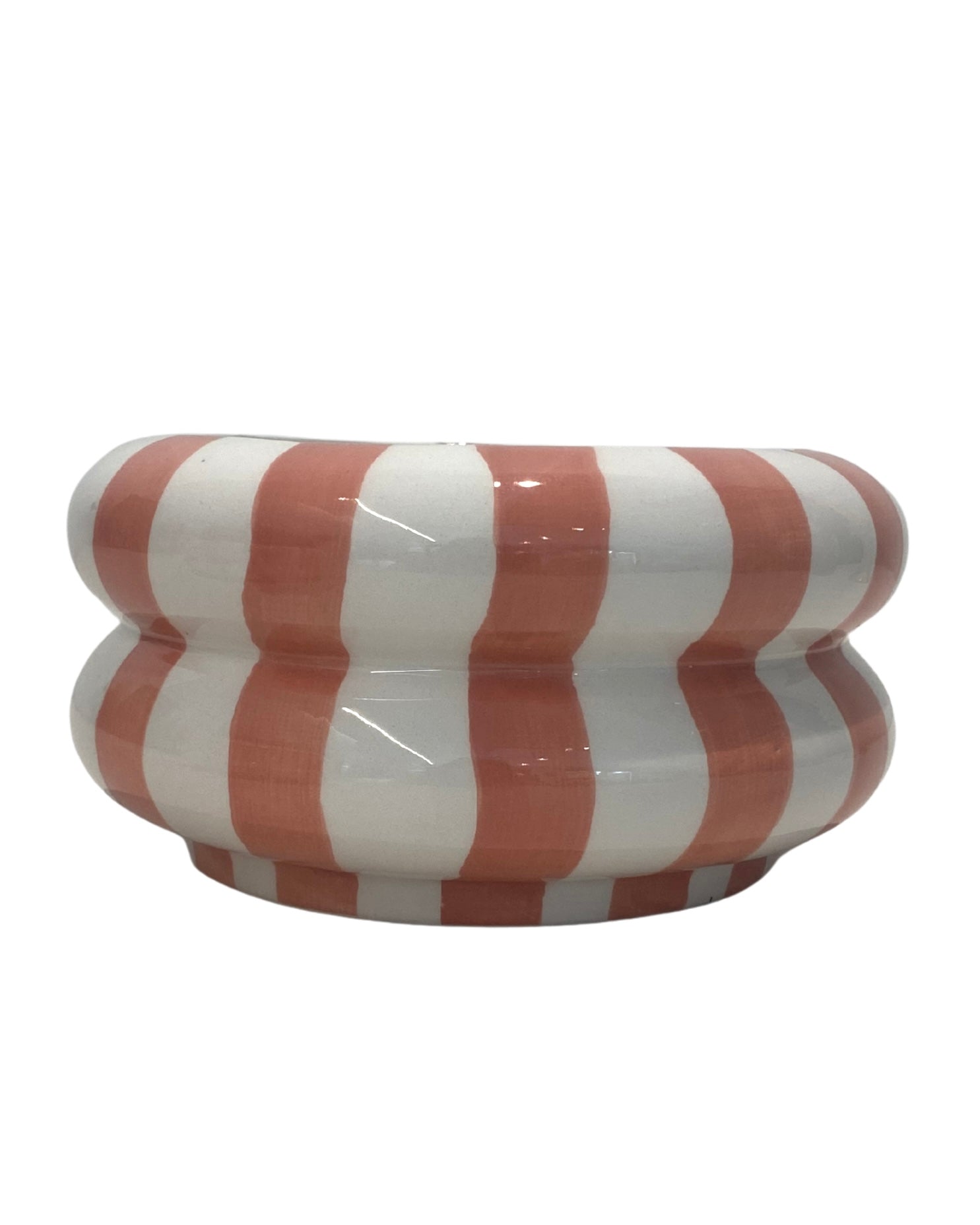 Bol rayé terracotta