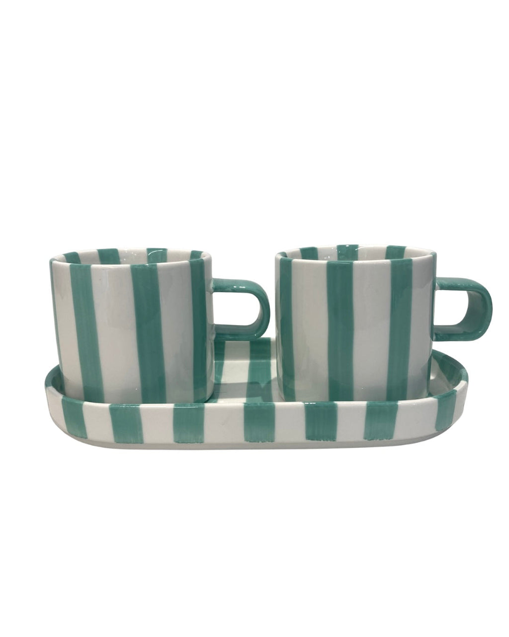 Tasse Rayée Céladon